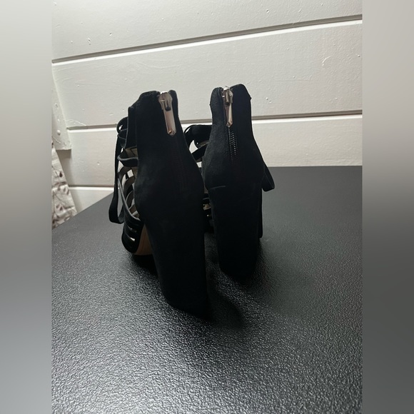 Sam Edelman Yarina strappy heels - chunky heel, suede, open toe, straps, 11 - Picture 3 of 8